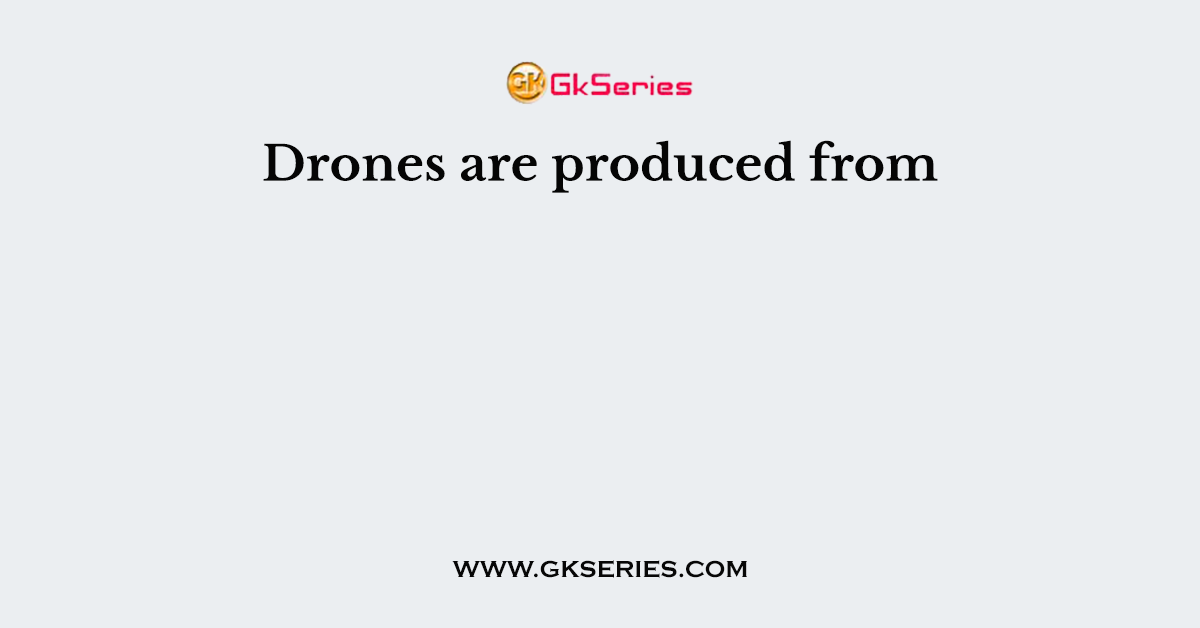 Drones are produced from