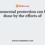 Environmental protection can best be done by the efforts of