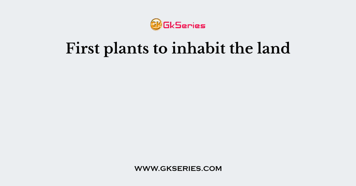 First plants to inhabit the land