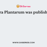 Genera Plantarum was published by
