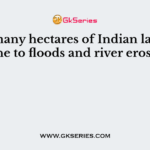How many hectares of Indian land are prone to floods and river erosion?