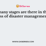 How many stages are there in the process of disaster management?