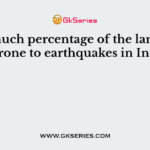How much percentage of the landmass is prone to earthquakes in India?