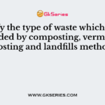 Identify the type of waste which can be degraded by composting, vermicomposting and landfills method