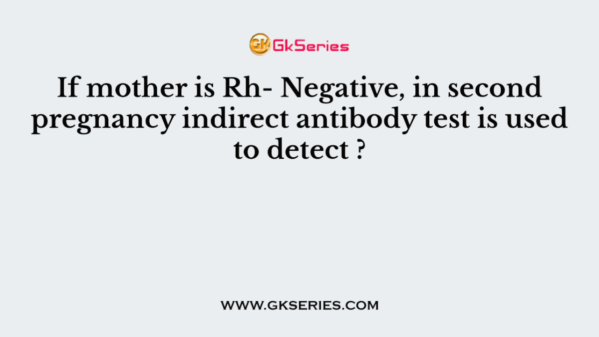 If mother is Rh- Negative, in second pregnancy indirect antibody test is used to detect ?
