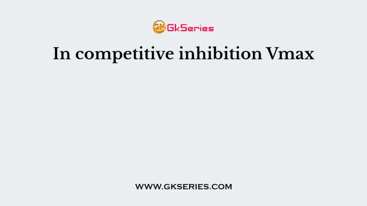 In competitive inhibition Vmax