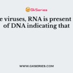 In some viruses, RNA is present instead of DNA indicating that