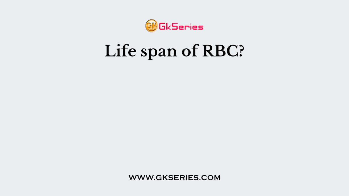 Life span of RBC?