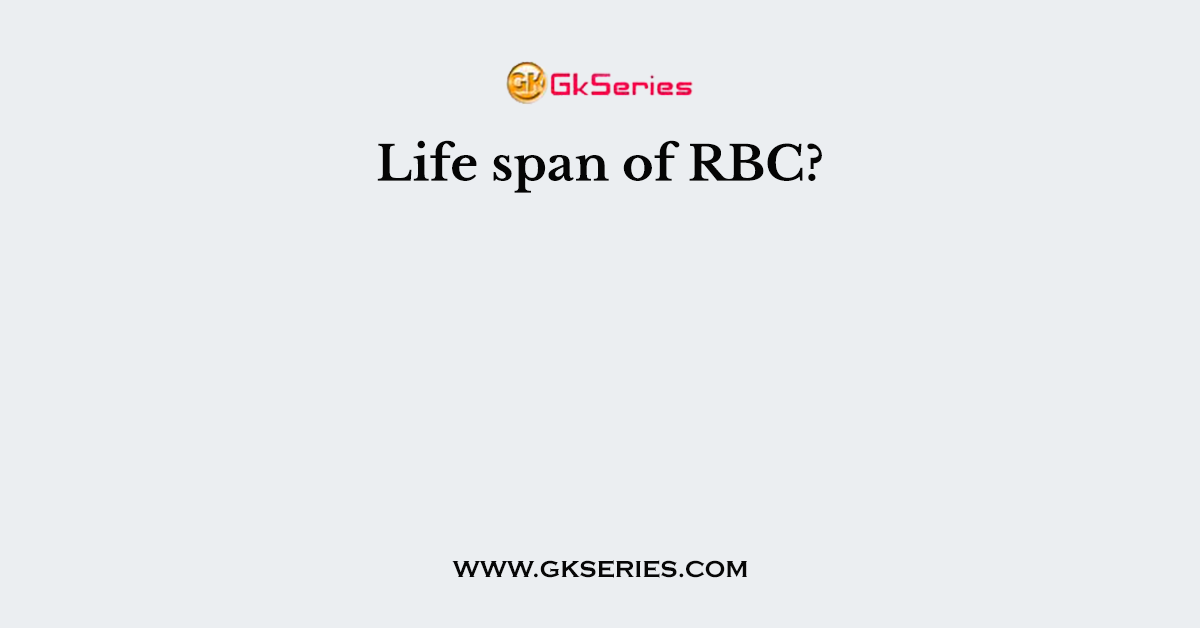 Life span of RBC?