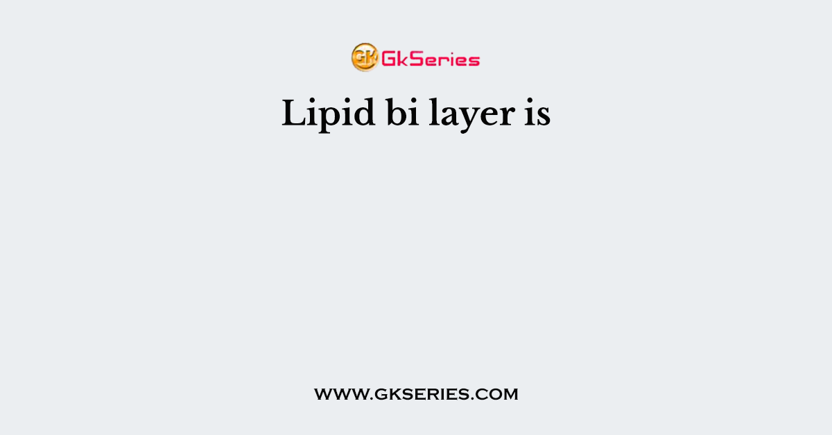 Lipid bi layer is