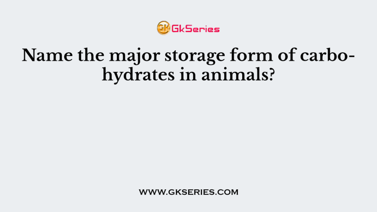 Name the major storage form of carbohydrates in animals?