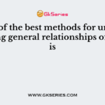 One of the best methods for understanding general relationships of plants is