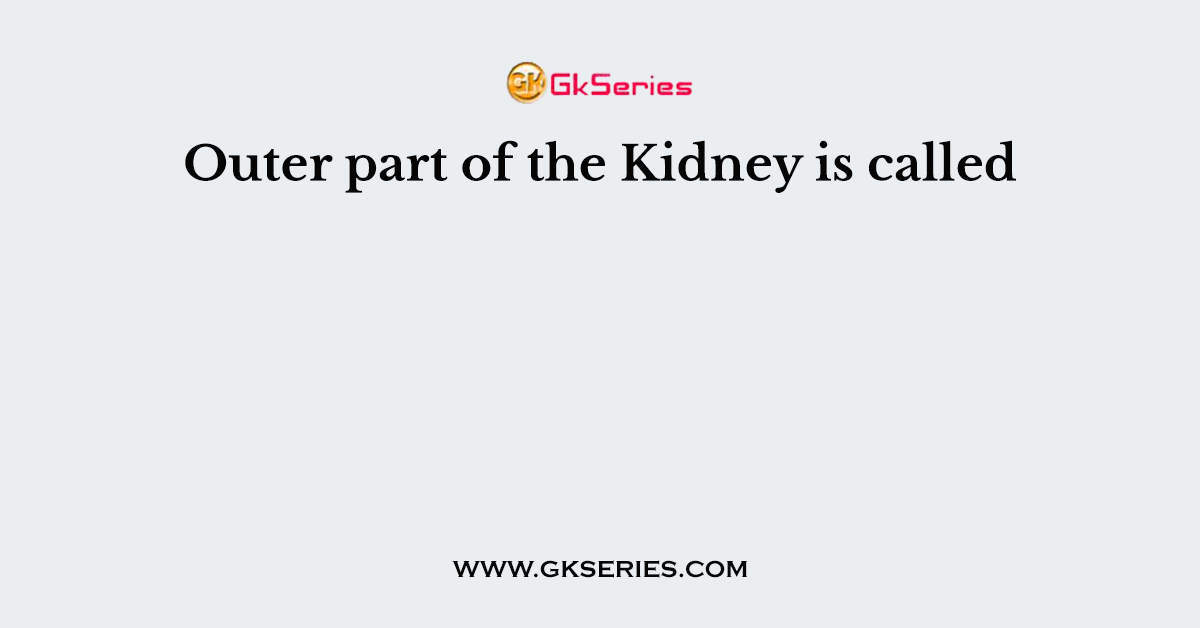 Outer part of the Kidney is called