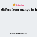 Pinus differs from mango in having