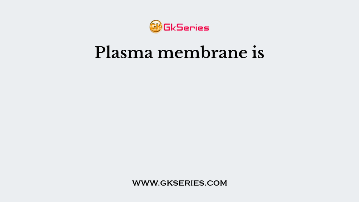 Plasma membrane is