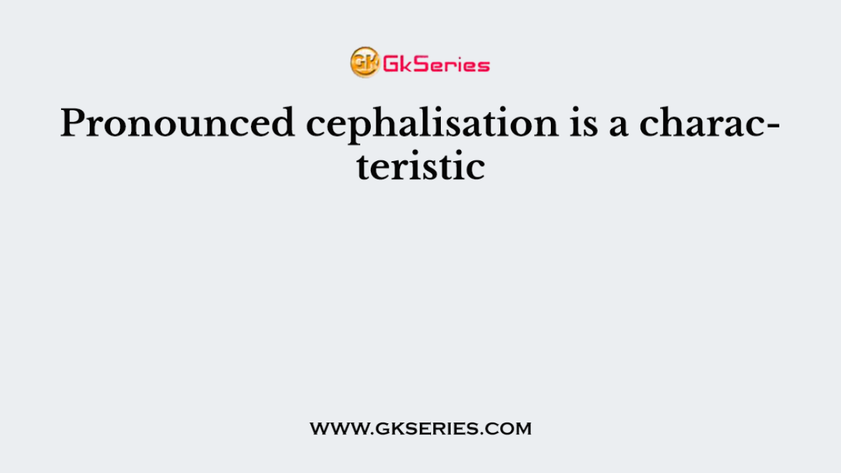 Pronounced cephalisation is a characteristic