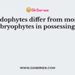 Pteridophytes differ from mosses / bryophytes in possessing