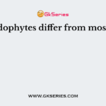 Pteridophytes differ from mosses in