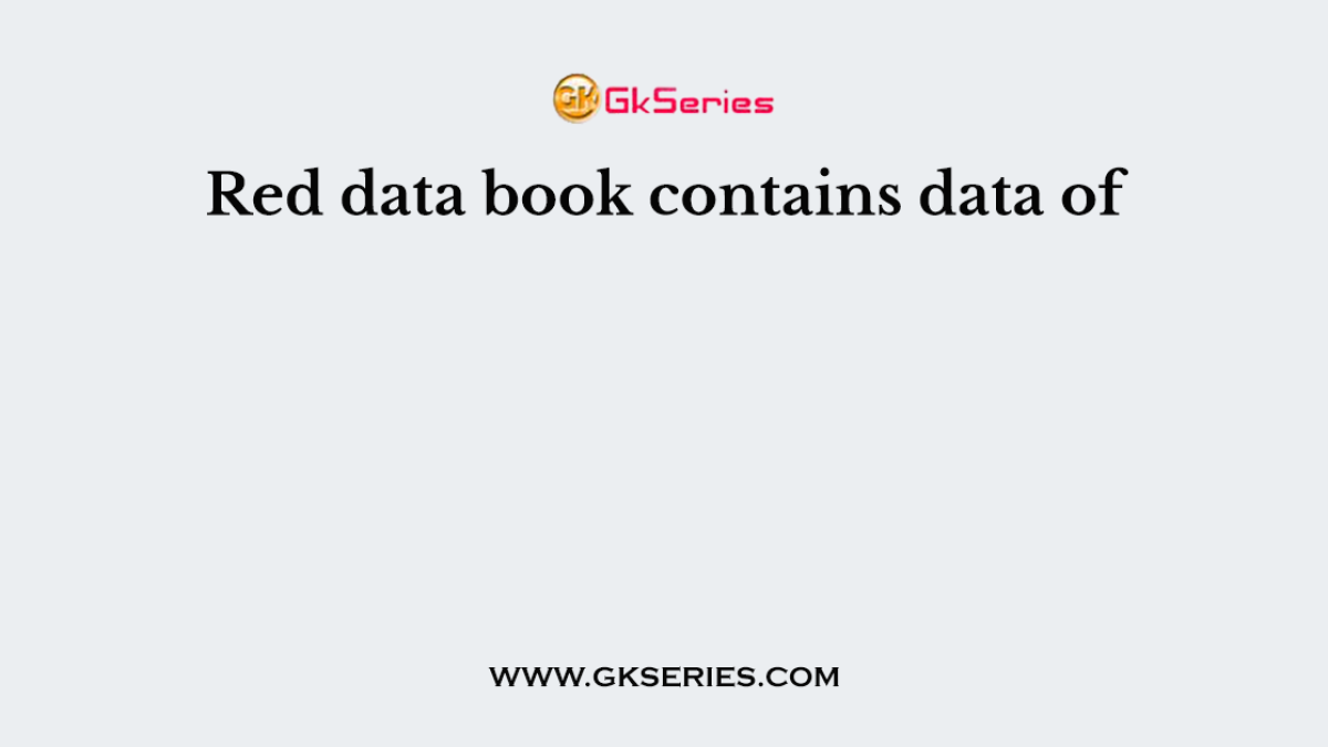 Red data book contains data of