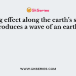 Rolling effect along the earth’s surface affect produces a wave of an earthquake?