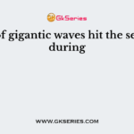 Series of gigantic waves hit the sea shore during