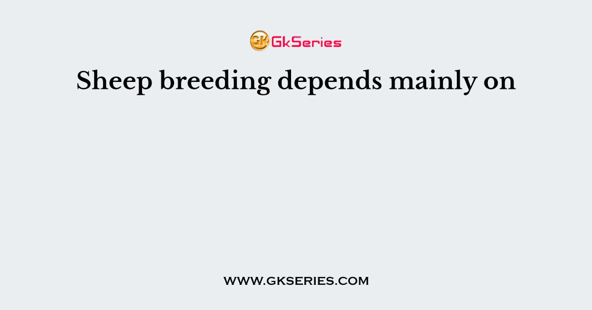 Sheep breeding depends mainly on