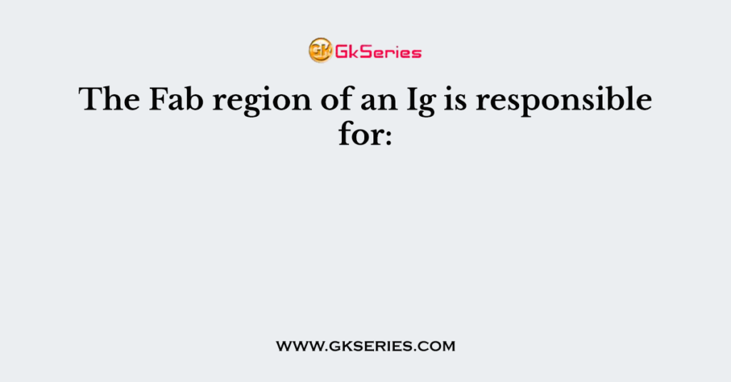 The Fab region of an Ig is responsible for: