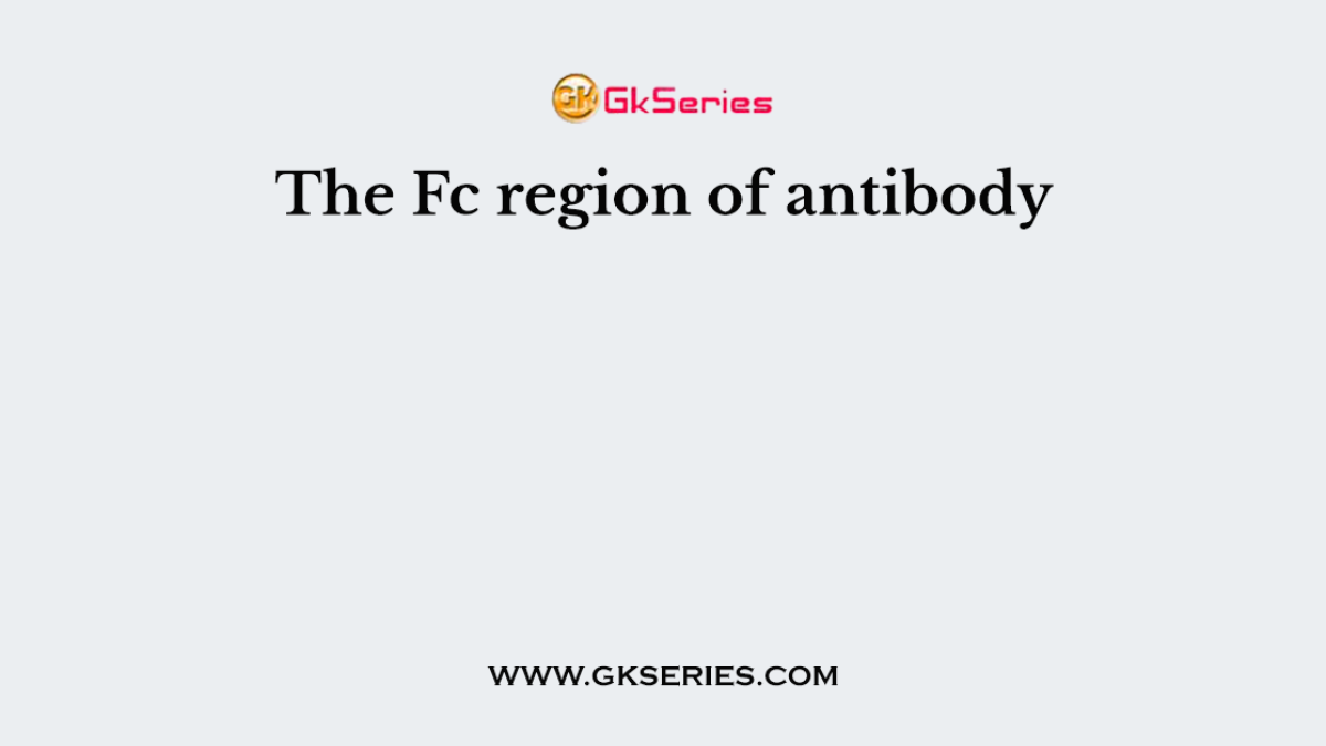 The Fc region of antibody
