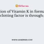 The action of Vitamin K in formation of clotting factor is through: