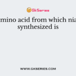 The amino acid from which niacin is synthesized is