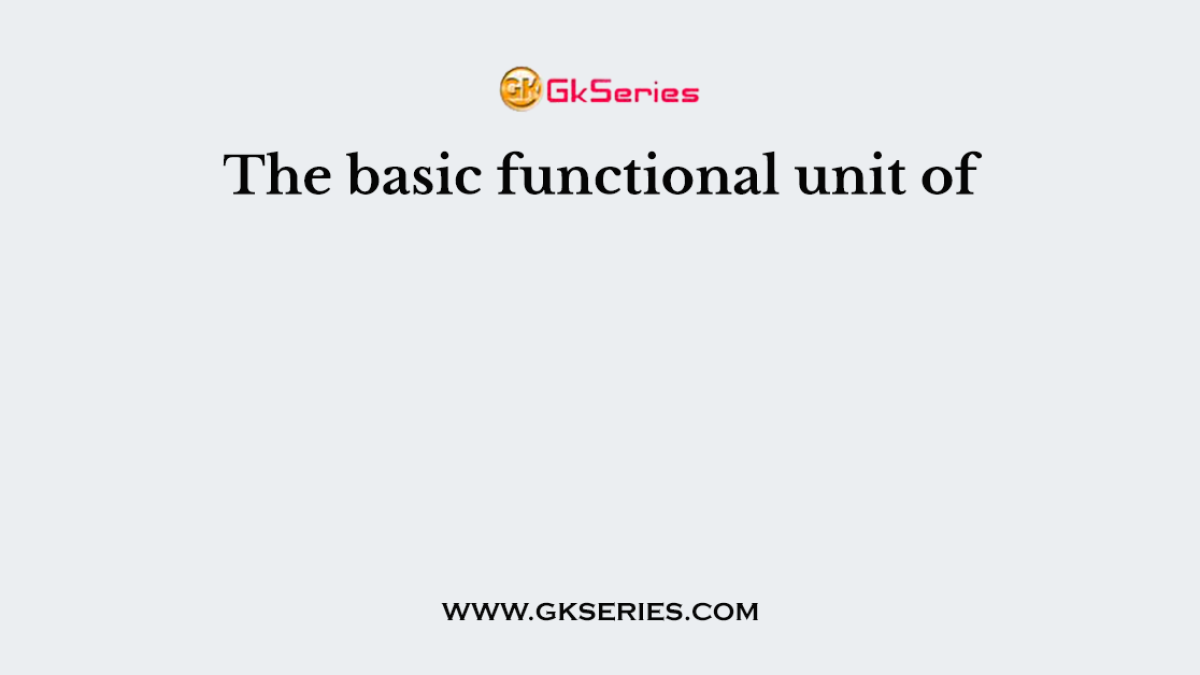 The basic functional unit of