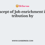 The concept of Job enrichment is a contribution by