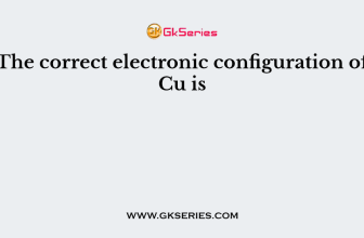 The correct electronic configuration of Cu is