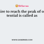 The desire to reach the peak of one’s potential is called as