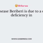 The disease Beriberi is due to a dietary deficiency in
