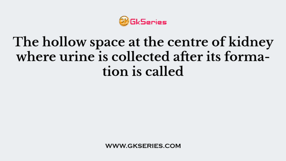 The hollow space at the centre of kidney where urine is collected after its formation is called