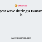 The largest wave during a tsunami event is