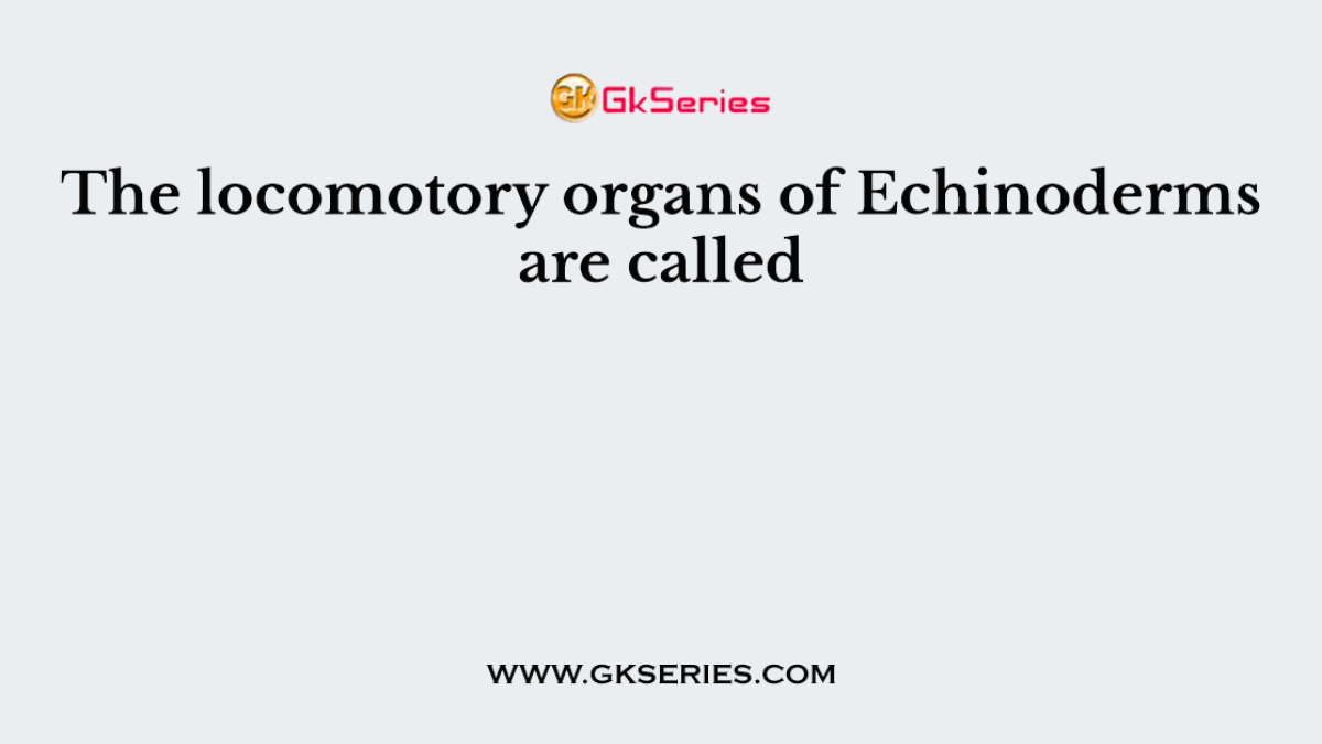 The locomotory organs of Echinoderms are called