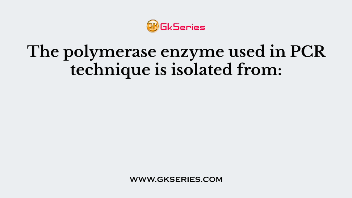 The polymerase enzyme used in PCR technique is isolated from: