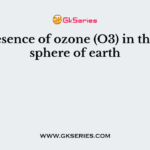 The presence of ozone (O3) in the atmosphere of earth