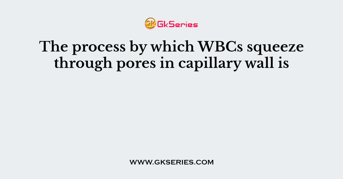 The process by which WBCs squeeze through pores in capillary wall is
