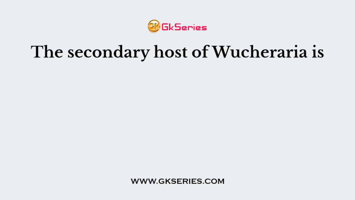 The secondary host of Wucheraria is