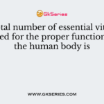 The total number of essential vitamins required for the proper functioning of the human body is