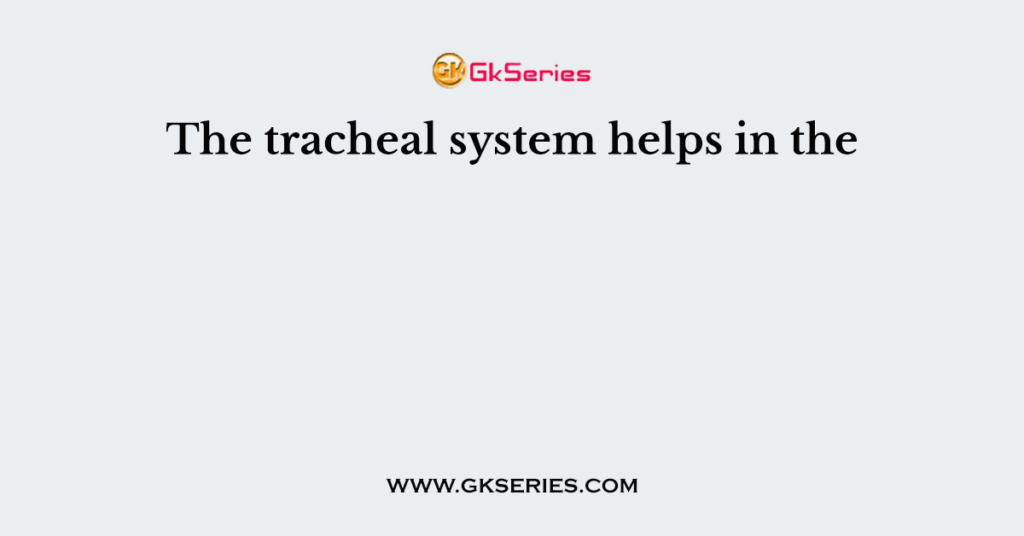 The tracheal system helps in the