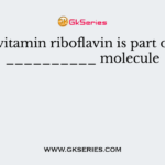 The vitamin riboflavin is part of the __________ molecule