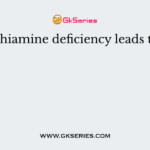 Thiamine deficiency leads to