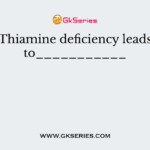 Thiamine deficiency leads to___________