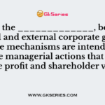 Under the _____________, both internal and external corporate governance mechanisms are intended to induce managerial actions that maximize profit and shareholder value