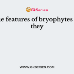 Unique features of bryophytes is that they