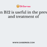 Vitamin B12 is useful in the prevention and treatment of